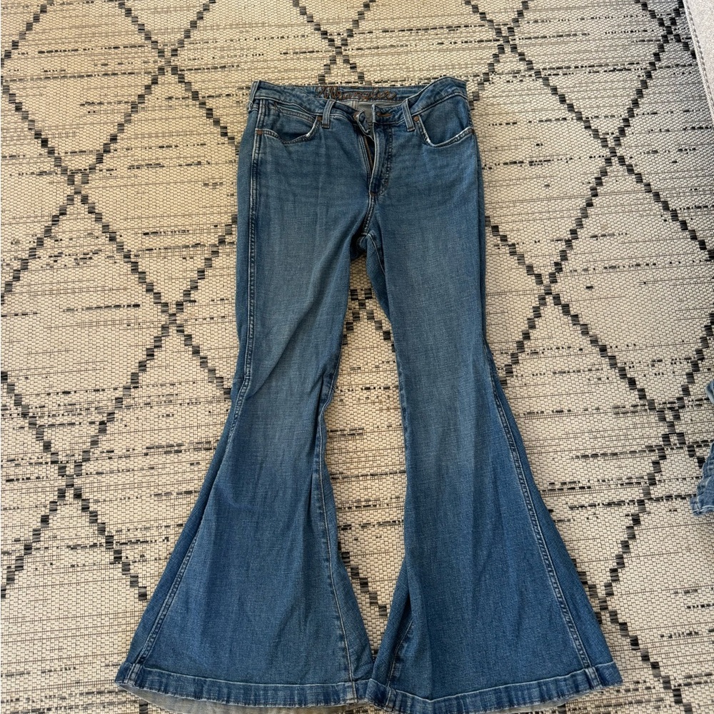Wrangler Blue Flare Wide Leg Jeans